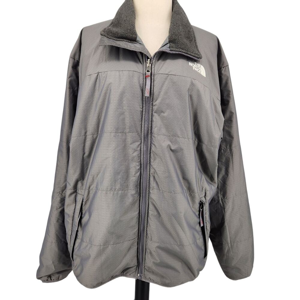The North Face Gray Stow Jacket Full-Zip Insulated Quilted Puffer Coat W/ Flaw